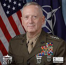James Mattis, Defense Secretary, Inducted Into 2017 Wash100 for Military Collaboration & Procurement Leadership
