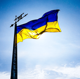 The national flag of Ukraine