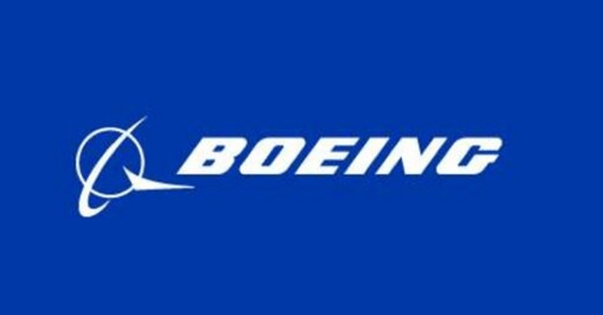 Boeing logo blue background