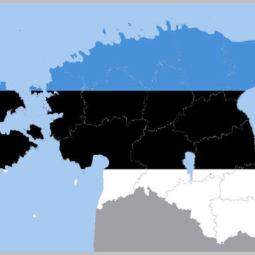 estonia flag-map