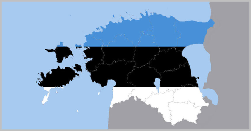 estonia flag-map