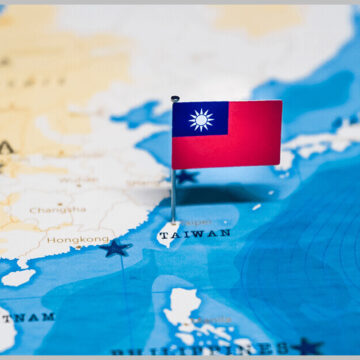 taiwan flag in world map