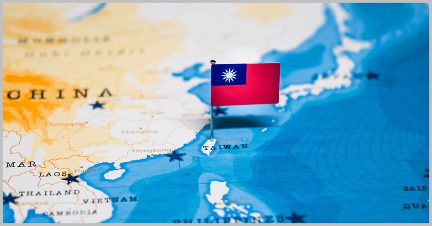 taiwan flag in world map