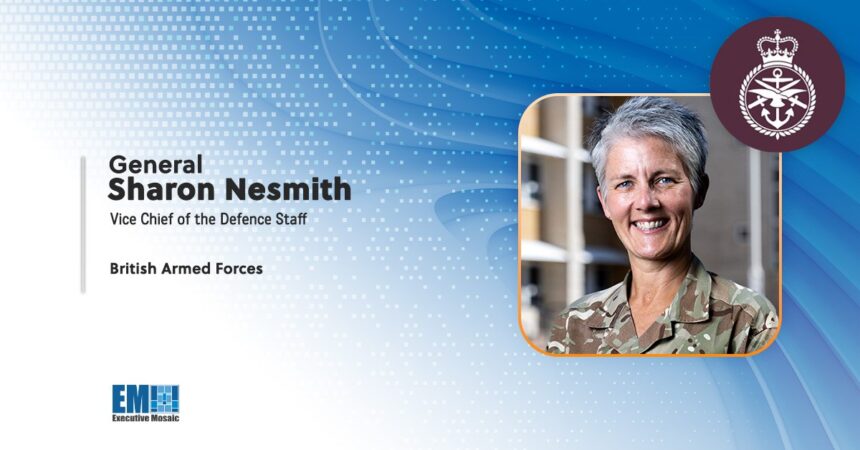 UK Selects Sharon Nesmith as New Defence Staff Vice Chief